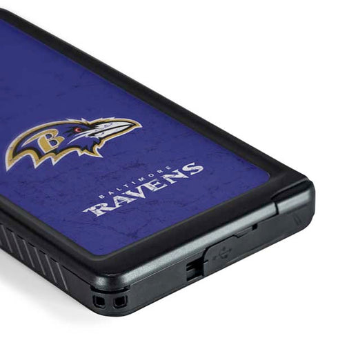 NFL Baltimore Ravens Distressed Galaxy S24 Ultra Waterproof Case