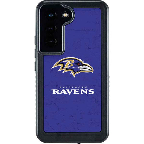 NFL Baltimore Ravens Distressed Galaxy S24 Waterproof Case