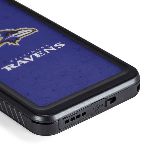 NFL Baltimore Ravens Distressed Galaxy S24 Waterproof Case