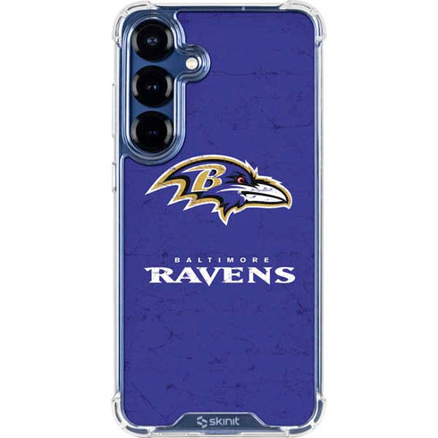 NFL Baltimore Ravens Distressed Galaxy S25 Plus Clear Case