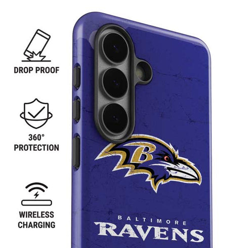 NFL Baltimore Ravens Distressed Galaxy S26 Plus Impact Case