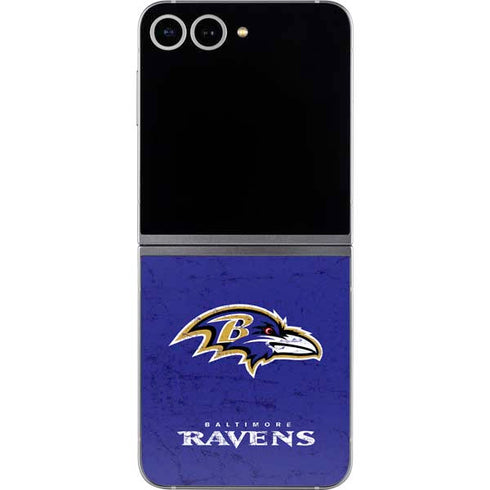 NFL Baltimore Ravens Distressed Galaxy Z Flip6 Skin