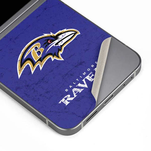NFL Baltimore Ravens Distressed Galaxy Z Flip6 Skin