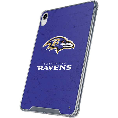 NFL Baltimore Ravens Distressed iPad 11th Gen (2025) Clear Case