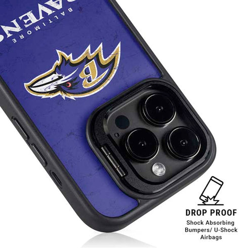 NFL Baltimore Ravens Distressed iPhone 13 Pro Kickstand Case