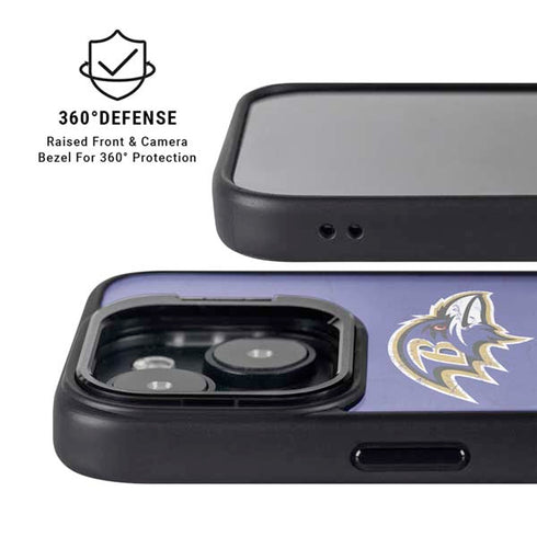 NFL Baltimore Ravens Distressed iPhone 15 Plus Kickstand Case