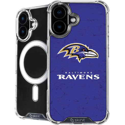 NFL Baltimore Ravens Distressed iPhone 16 MagSafe Case