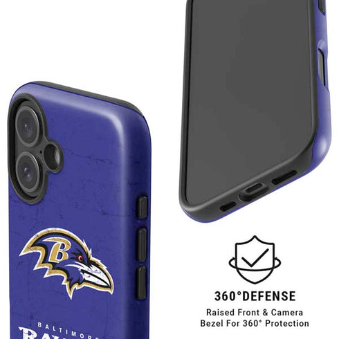 NFL Baltimore Ravens Distressed iPhone 16 Magsafe Impact Case