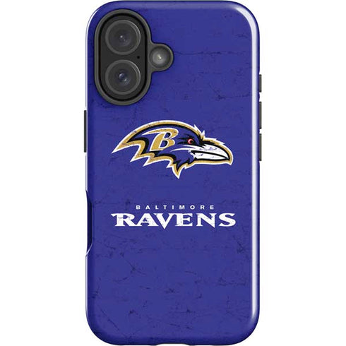 NFL Baltimore Ravens Distressed iPhone 16 Plus Impact Case