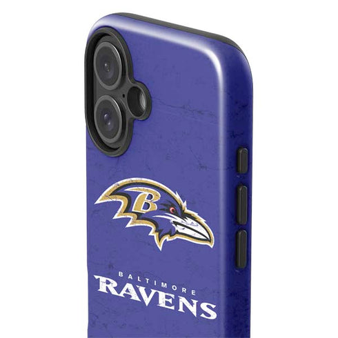 NFL Baltimore Ravens Distressed iPhone 16 Plus Impact Case