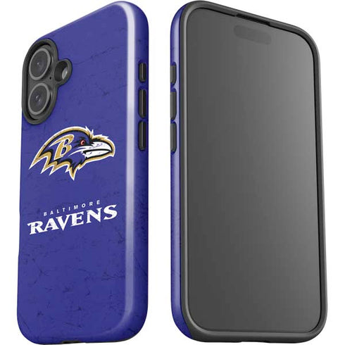 NFL Baltimore Ravens Distressed iPhone 16 Plus Impact Case