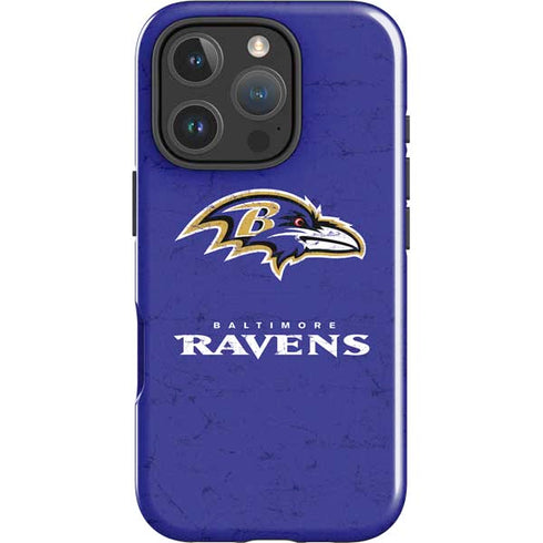 NFL Baltimore Ravens Distressed iPhone 16 Pro Impact Case
