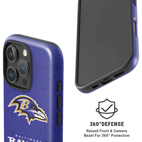 NFL Baltimore Ravens Distressed iPhone 16 Pro Max Magsafe Impact Case