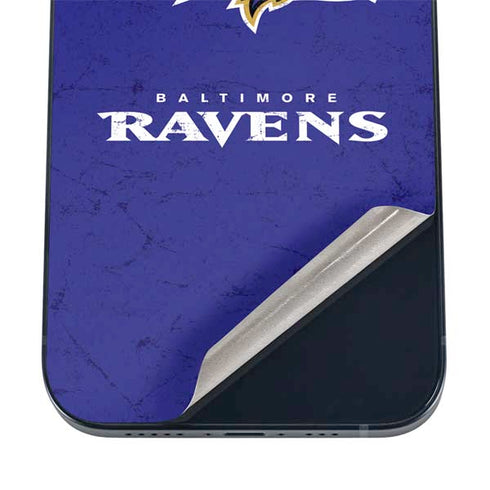 NFL Baltimore Ravens Distressed iPhone 16 Skin