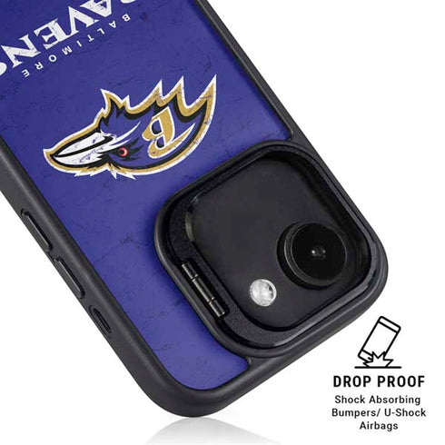 NFL Baltimore Ravens Distressed iPhone 16e Kickstand Case