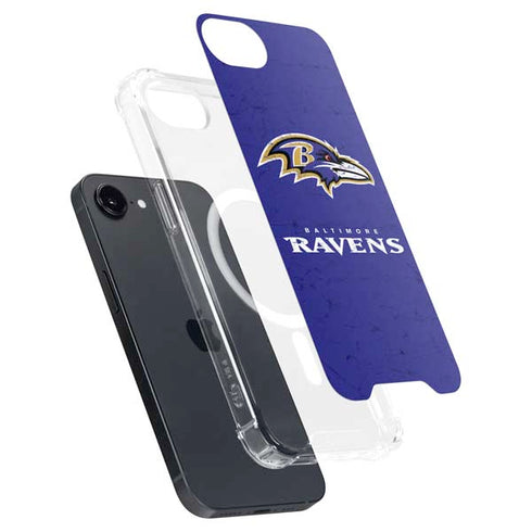 NFL Baltimore Ravens Distressed iPhone 16e MagSafe Case