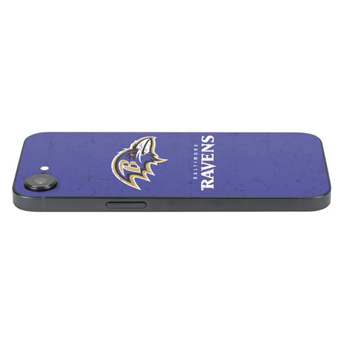 NFL Baltimore Ravens Distressed iPhone 16e Skin