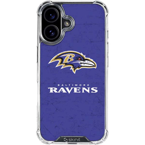 NFL Baltimore Ravens Distressed iPhone 17 Clear Case
