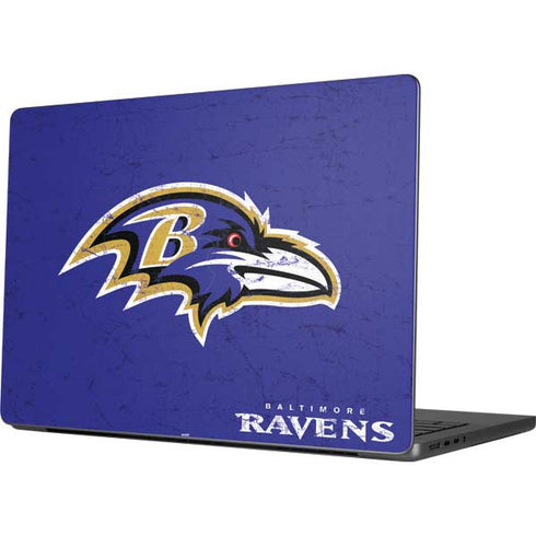 NFL Baltimore Ravens Distressed Apple MacBook Pro 14-inch Skin