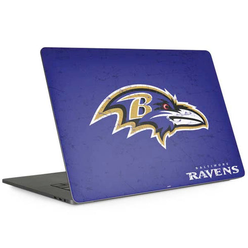 NFL Baltimore Ravens Distressed MacBook Skins