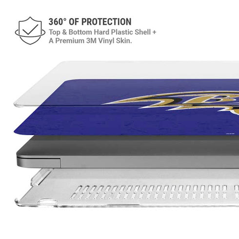 NFL Baltimore Ravens Distressed MacBook Cases