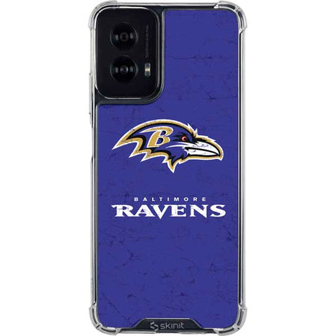 NFL Baltimore Ravens Distressed Moto G Power 5G (2024) Clear Case