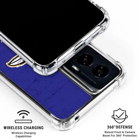 NFL Baltimore Ravens Distressed Moto G Power 5G (2024) Clear Case