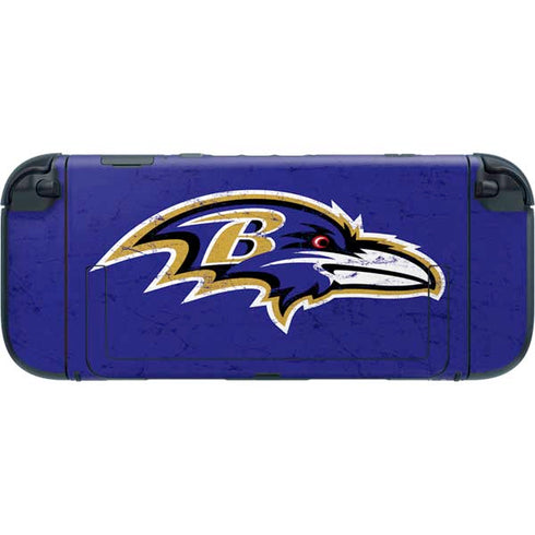 NFL Baltimore Ravens Distressed Nintendo Switch 2 (2025) with Joy-Con Skin