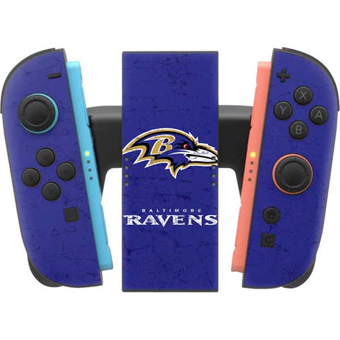 NFL Baltimore Ravens Distressed Nintendo Switch 2 (2025) Joy-Con Controller Skin
