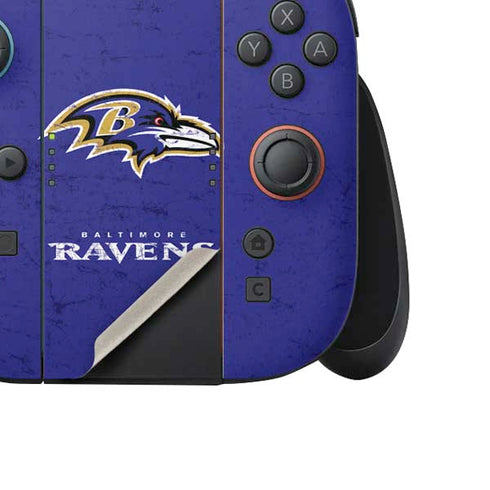 NFL Baltimore Ravens Distressed Nintendo Switch 2 (2025) Joy-Con Controller Skin