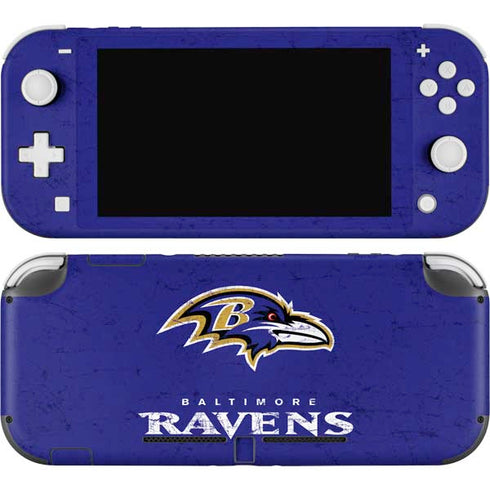NFL Baltimore Ravens Distressed Nintendo Skins