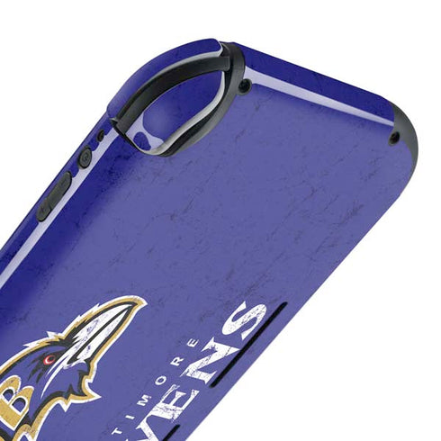 NFL Baltimore Ravens Distressed Nintendo Switch Lite Skin
