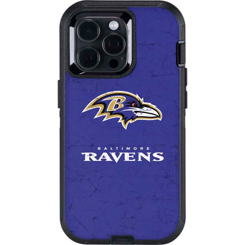 NFL Baltimore Ravens Distressed Otterbox Defender iPhone Skin