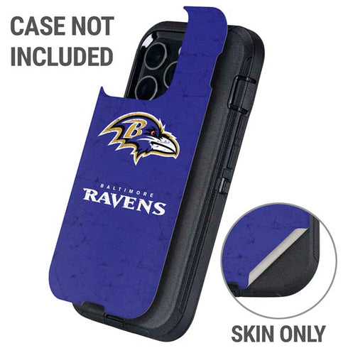 NFL Baltimore Ravens Distressed Otterbox Defender iPhone Skin