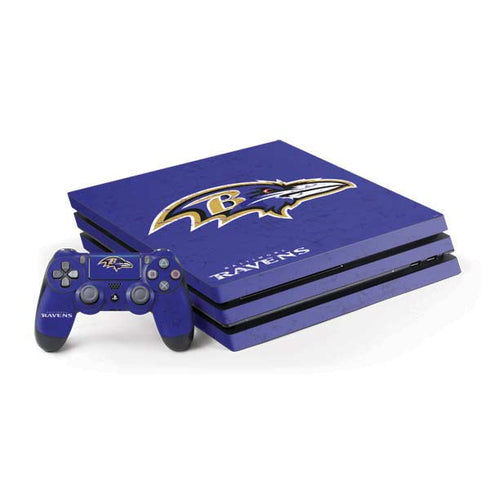 NFL Baltimore Ravens Distressed PlayStation PS4 Skins
