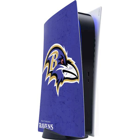 NFL Baltimore Ravens Distressed PlayStation PS5 Skins