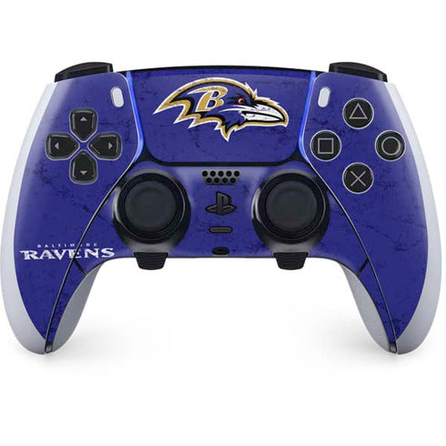 NFL Baltimore Ravens Distressed PS5 DualSense Edge Pro Controller Skin