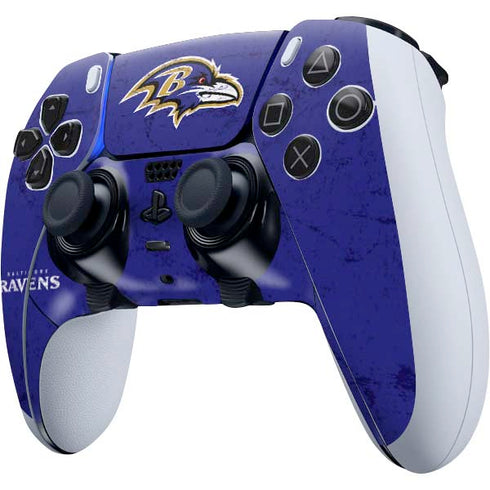 NFL Baltimore Ravens Distressed PS5 DualSense Edge Pro Controller Skin