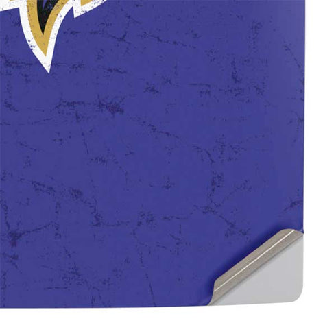NFL Baltimore Ravens Distressed PS5 Pro Console Skin