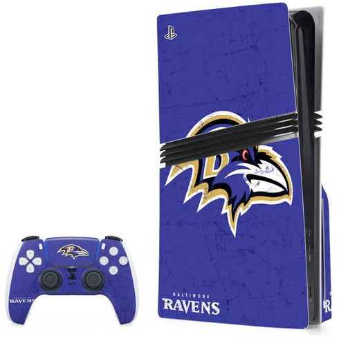 NFL Baltimore Ravens Distressed PlayStation PS5 Skins