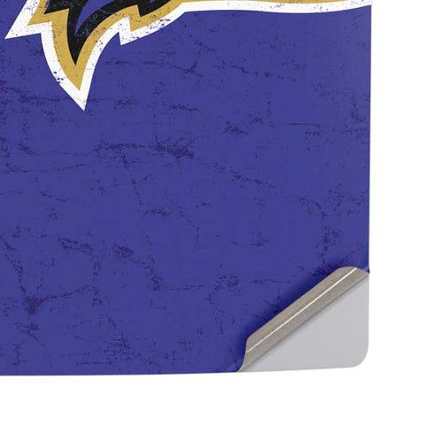NFL Baltimore Ravens Distressed PS5 Pro Disk Console Skin