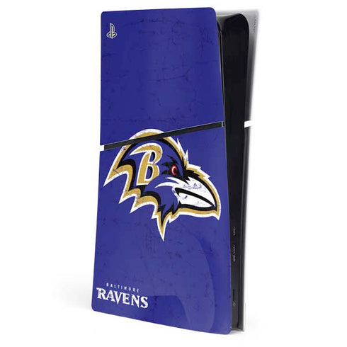 NFL Baltimore Ravens Distressed PlayStation PS5 Skins