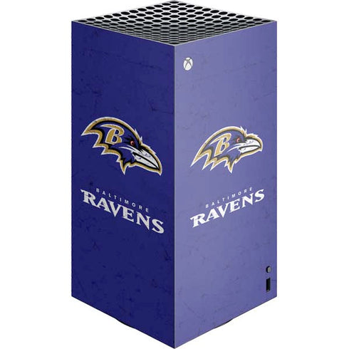 NFL Baltimore Ravens Distressed XBox Series X Digital Edition Console Skin