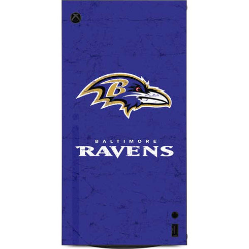 NFL Baltimore Ravens Distressed XBox Series X Digital Edition Console Skin