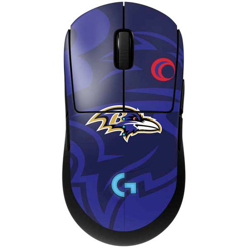 NFL Baltimore Ravens Double Vision G Pro Wireless Gaming Mouse Skin