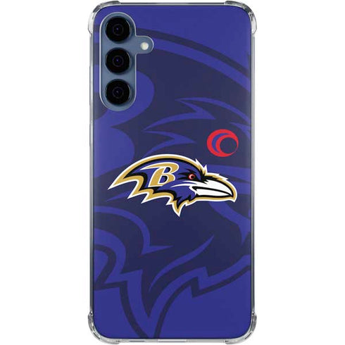 NFL Baltimore Ravens Double Vision Galaxy A55 5G Clear Case