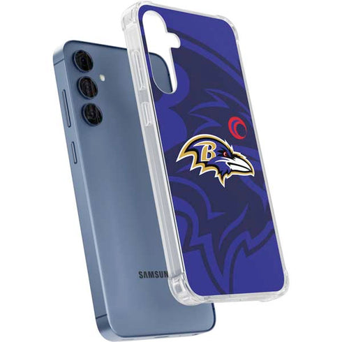 NFL Baltimore Ravens Double Vision Galaxy A55 5G Clear Case