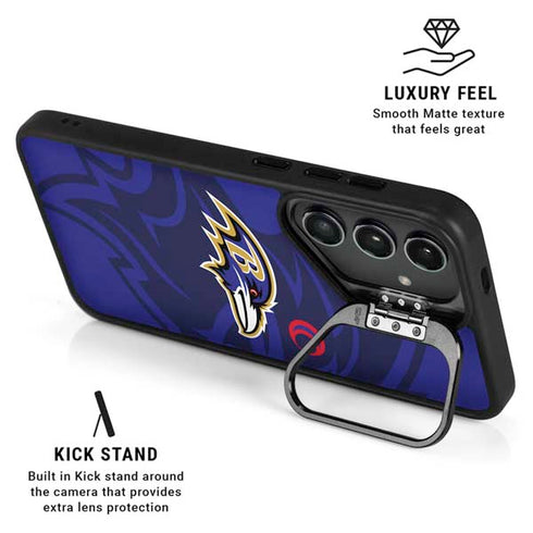 NFL Baltimore Ravens Double Vision Galaxy S25 Kickstand Case