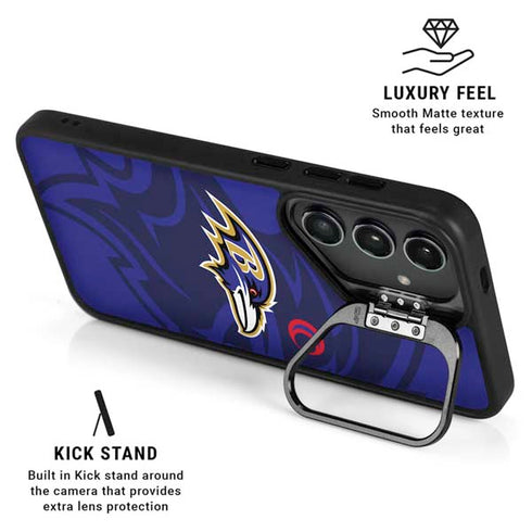 NFL Baltimore Ravens Double Vision Galaxy S25 Ultra Kickstand Case