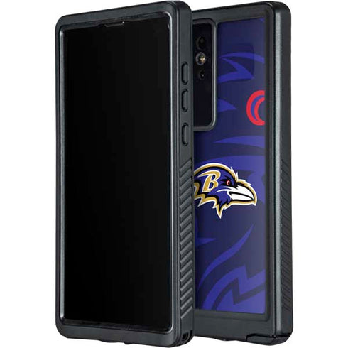 NFL Baltimore Ravens Double Vision Galaxy S24 Ultra Waterproof Case